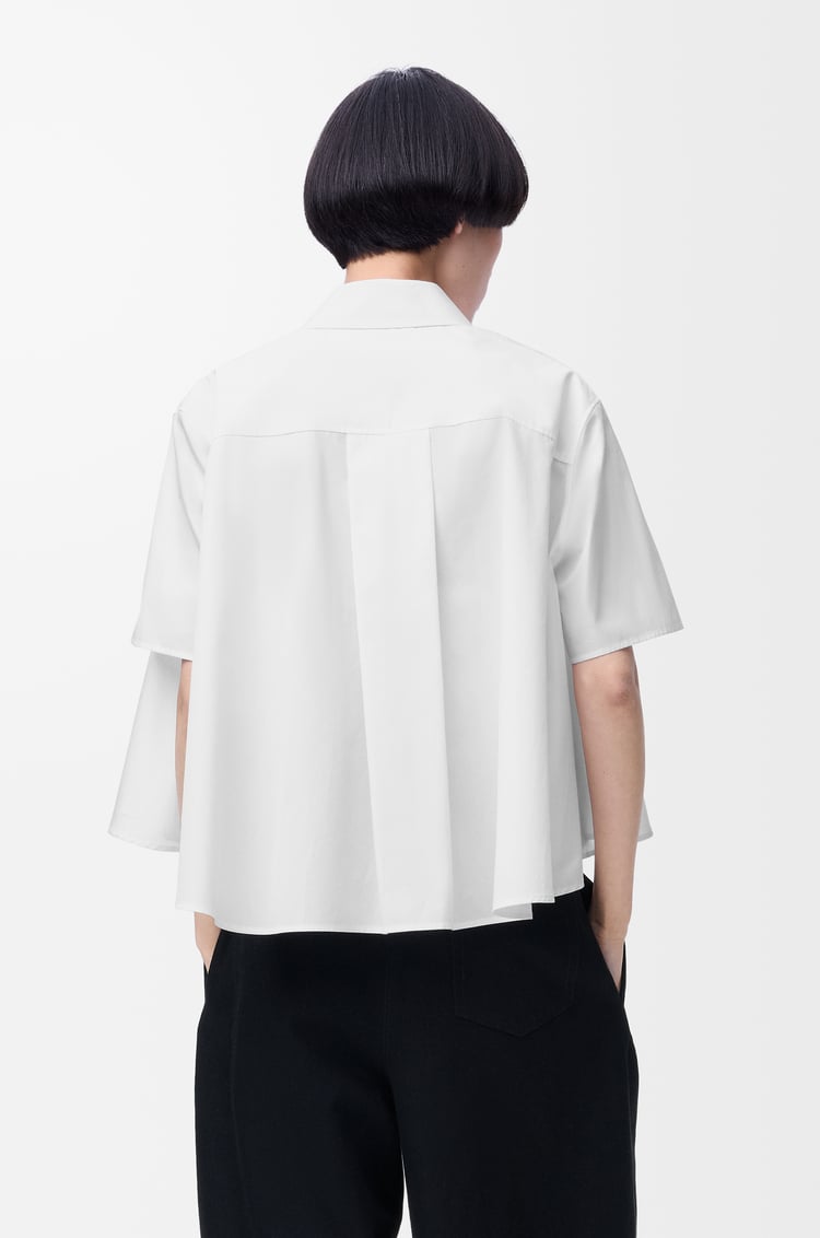 LOEWE ショートスリーブ トラペーズ シャツ（コットン） ホワイト