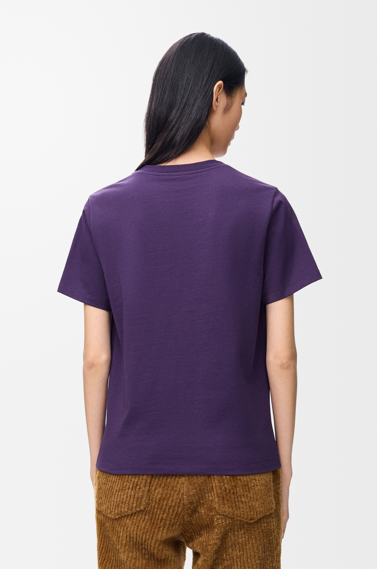 LOEWE Camiseta de corte regular en algodón Morado