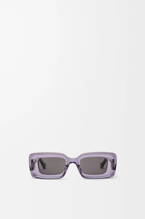 LOEWE レクタンギュラー サングラス クリアパープル