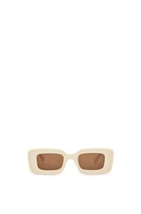 LOEWE Rectangular sunglasses in acetate Ivory