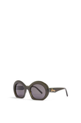 LOEWE Halfmoon sunglasses in acetate Khaki Green plp_rd