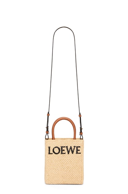 LOEWE Standard A5 Tote bag in raffia 自然色/黑色 plp_rd