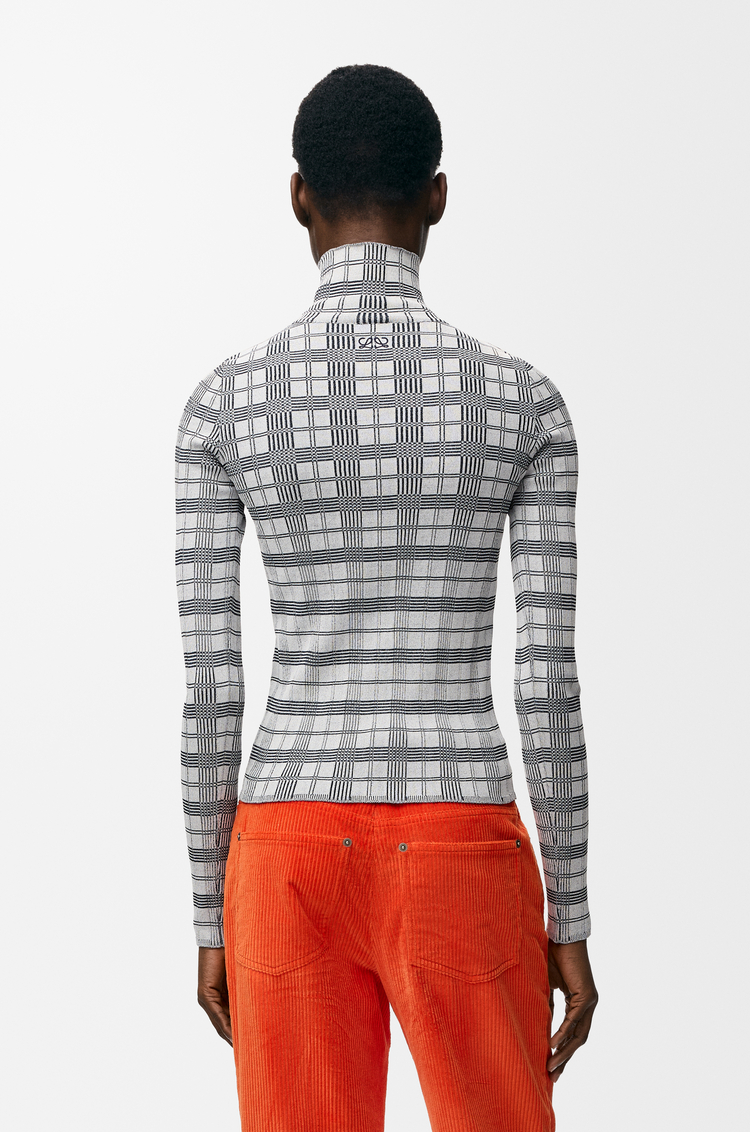 LOEWE Top en mezcla de viscosa Blanco/Azul Marino
