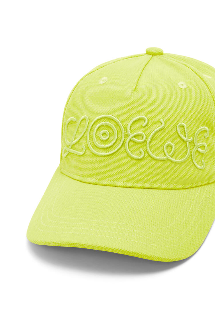 LOEWE Logo cap in canvas Lime Yellow pdp_rd