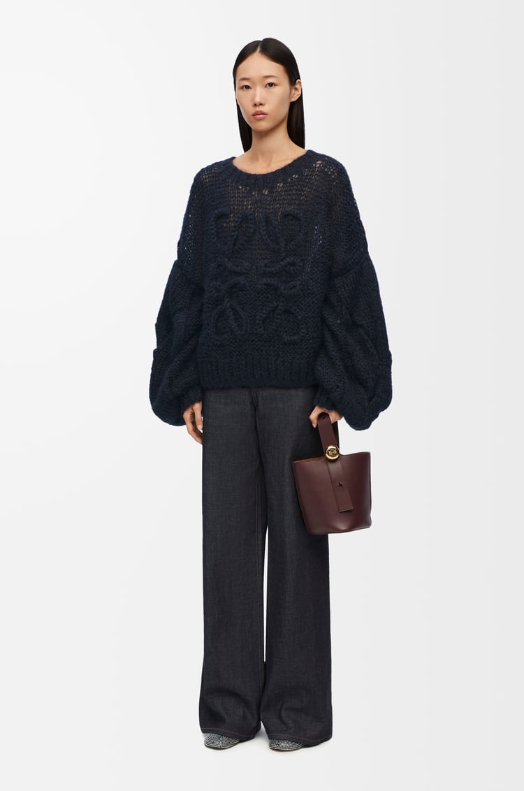 LOEWE Jersey Anagram en mohair Azul Marino Oscuro