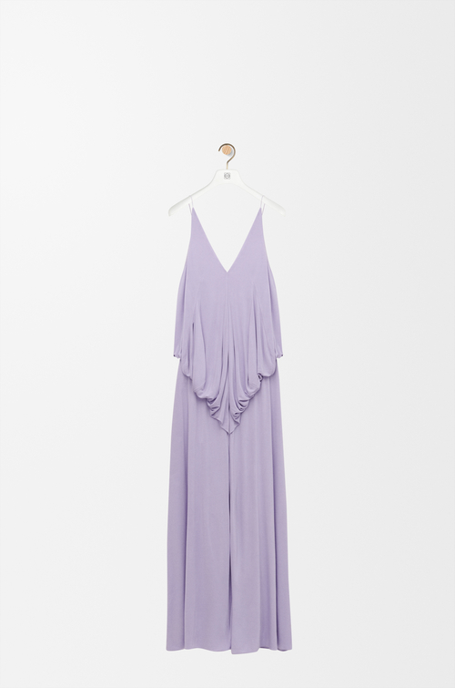 LOEWE Robe drapée en viscose Lilas