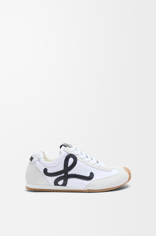 LOEWE Ballet Runner 2.0 in nylon and calfskin White/Black