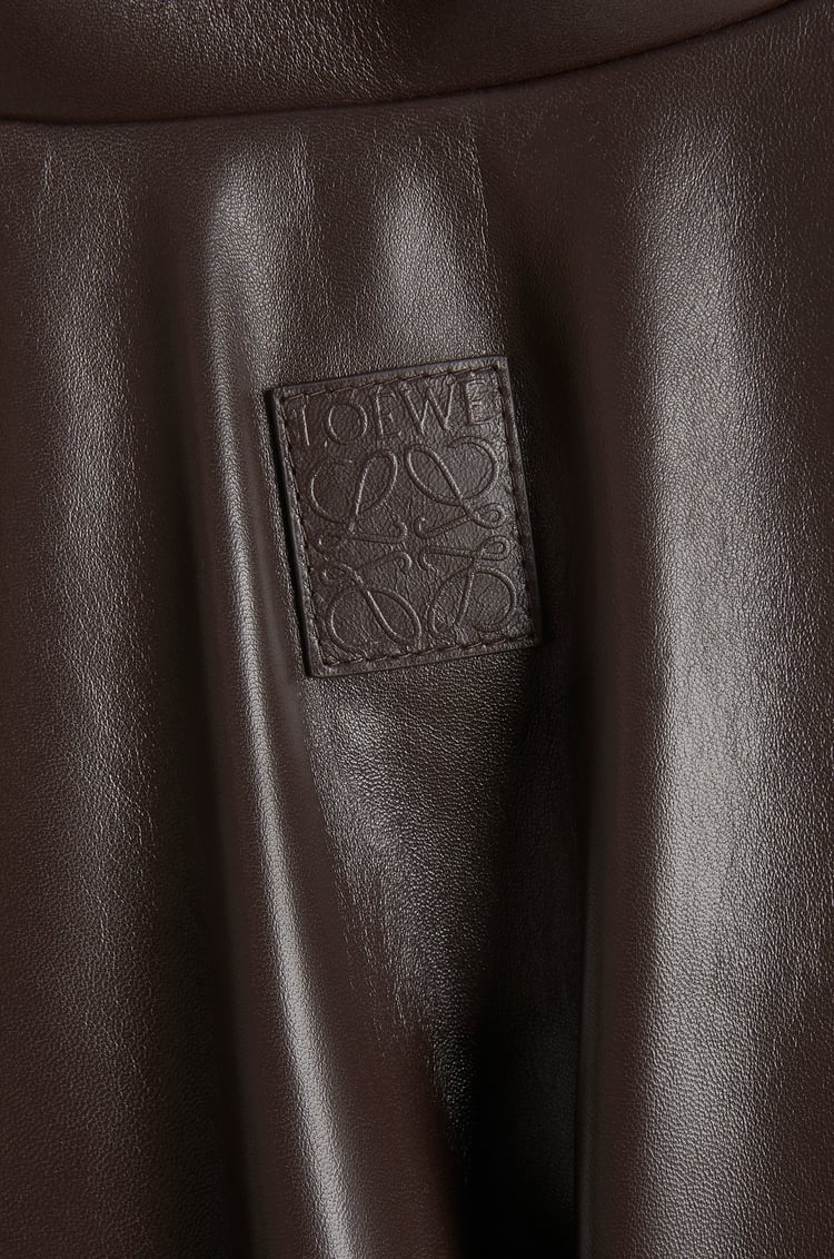 LOEWE Chaqueta bomber acolchada en piel napa de cordero Marrón Oscuro