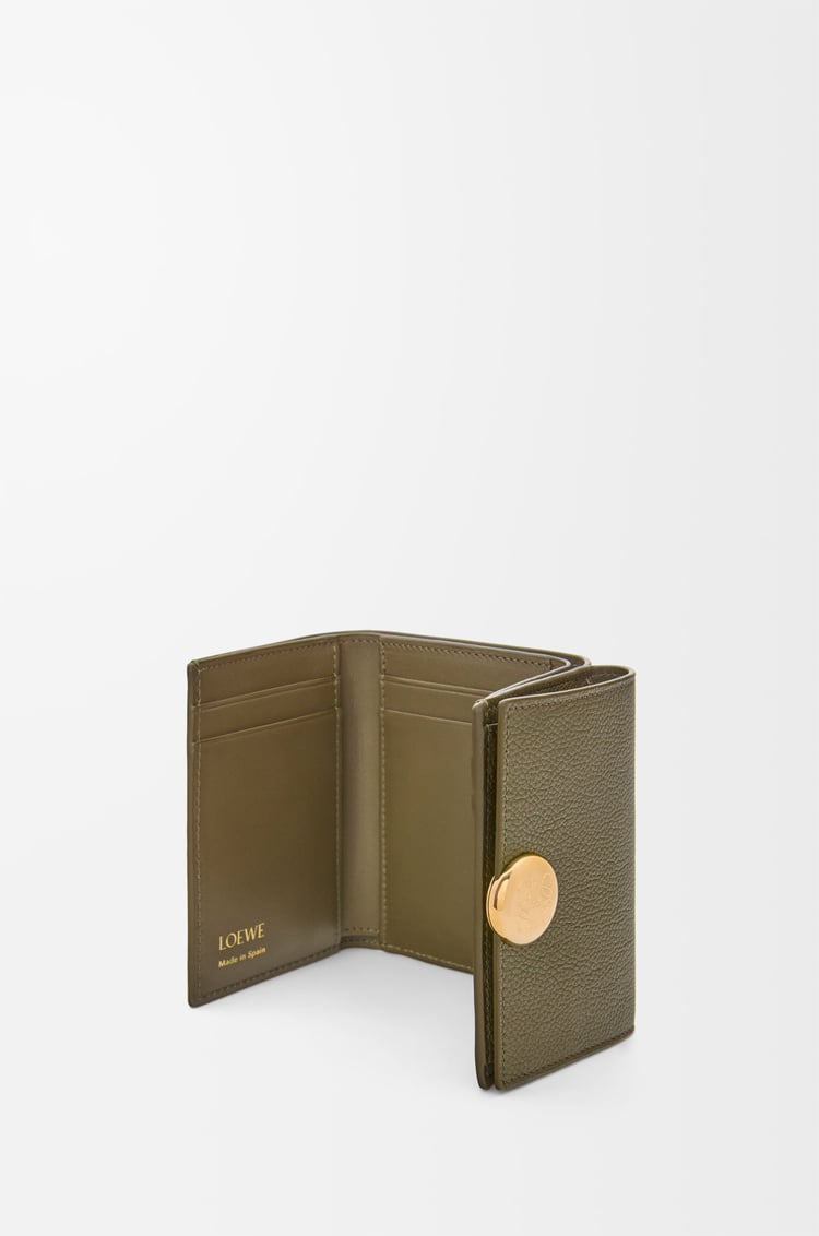 LOEWE ペブル トライフォールド ウォレット（ペブルグレインカーフ） ダークカーキ