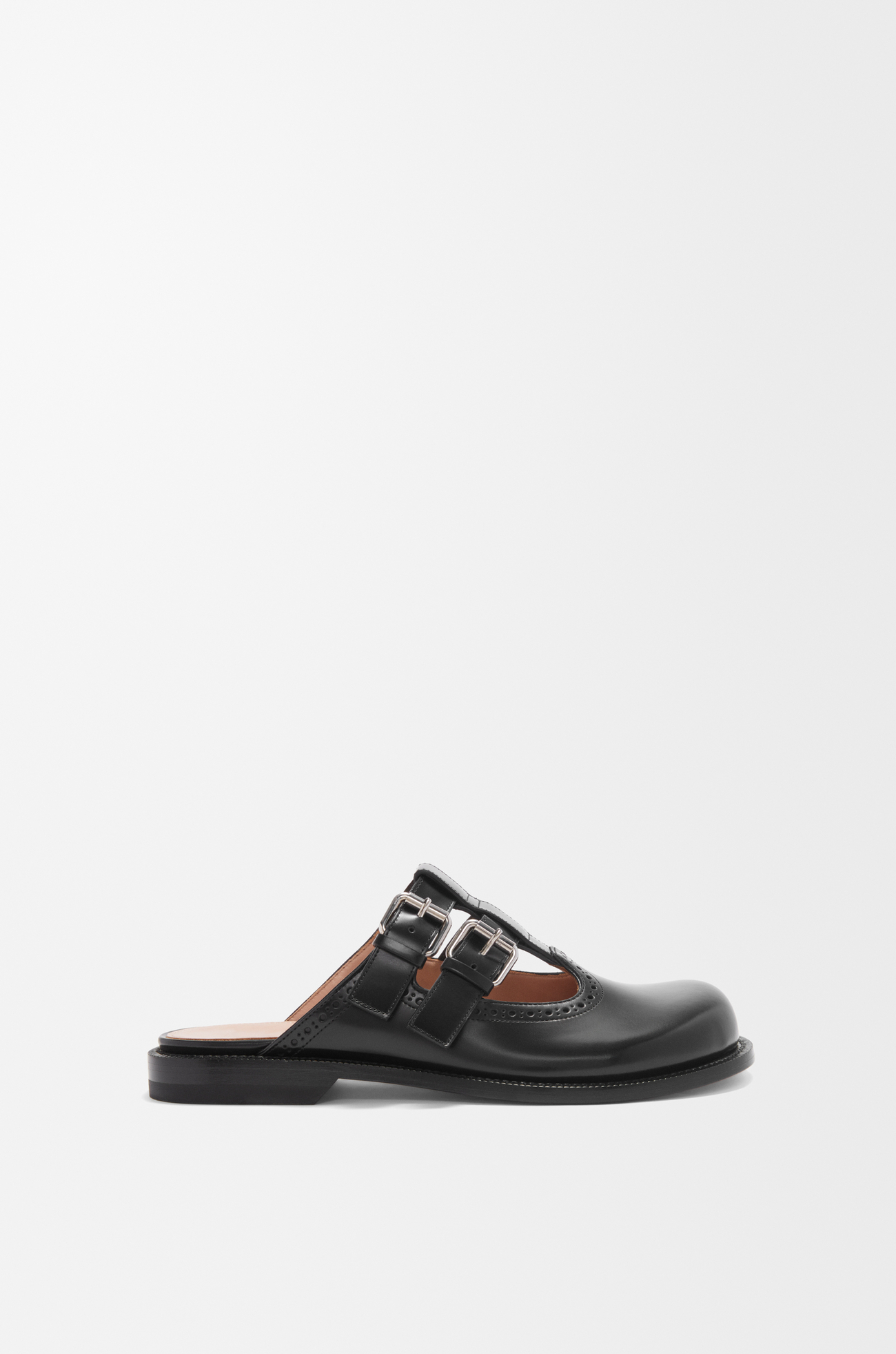 LOEWE Campo Mary Jane mule in calfskin Black plp_rd