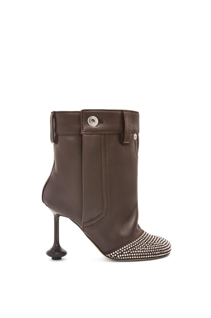 LOEWE Toy boot in leather and crystal Shitake plp_rd