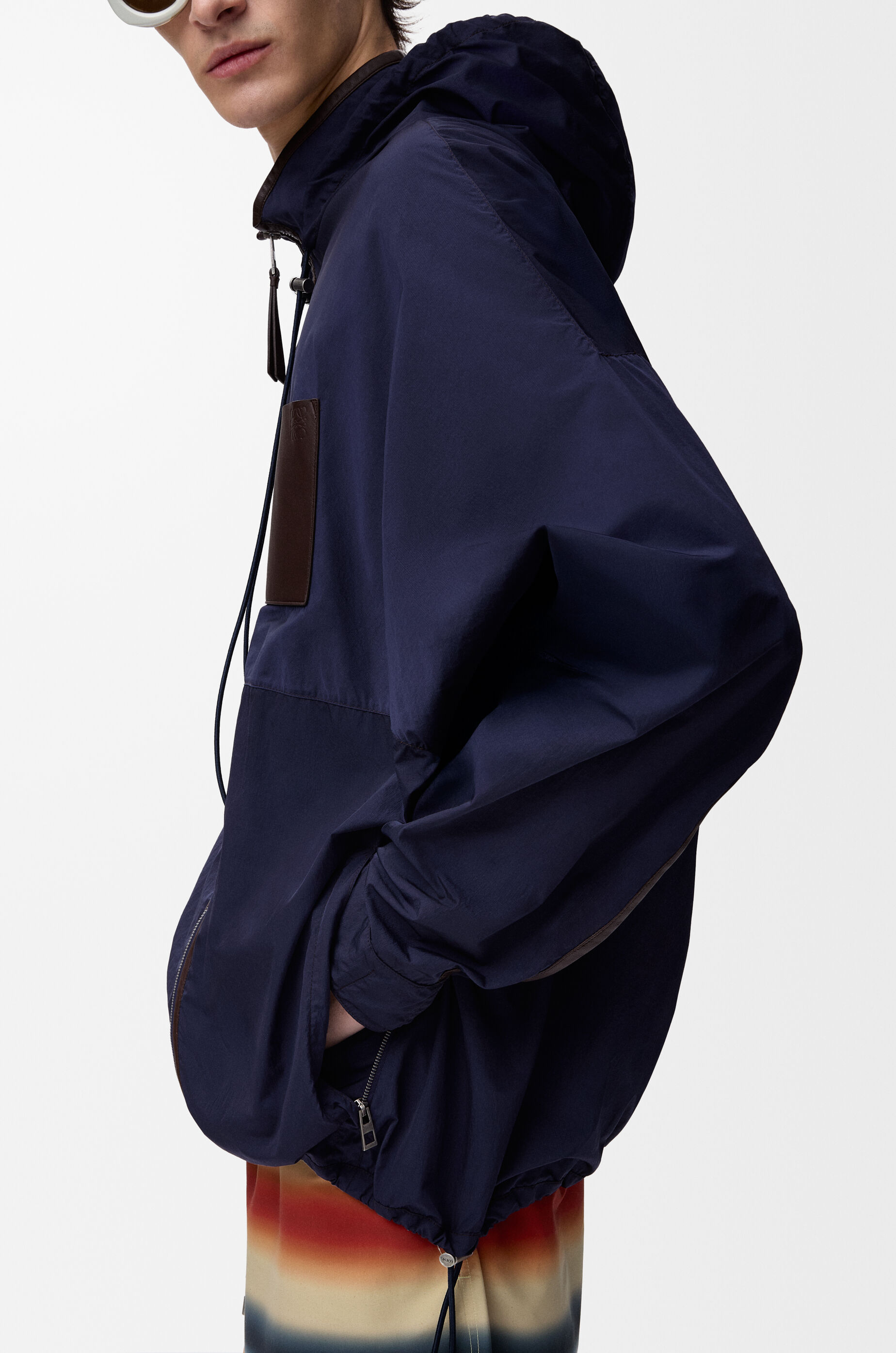 Hooded jacket in technical shell Blue - LOEWE Europe official website Hooded jacket in technical shell Blue - LOEWE Europe official website