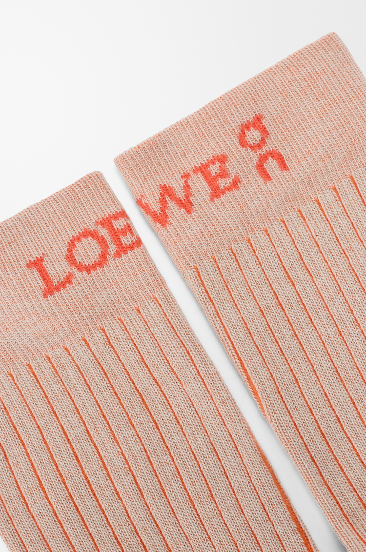 LOEWE Socks in cotton blend Sand