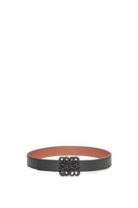 LOEWE Anagram belt in soft calfskin Black/Tan