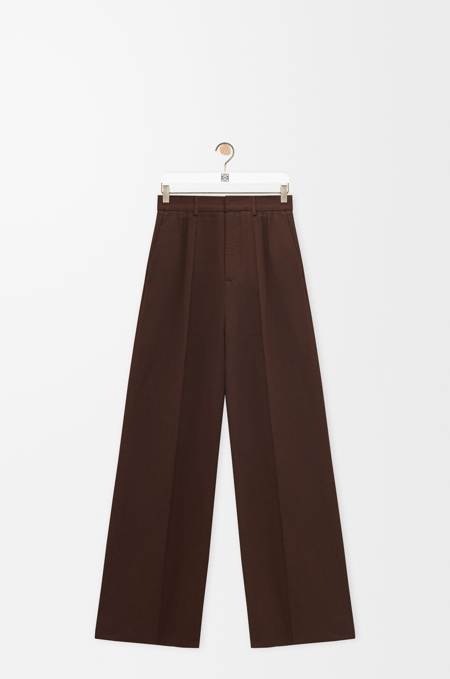 Relaxed Fit Melange Twin Pleat Tailored Trousers - Brown | Manière De Voir  USA