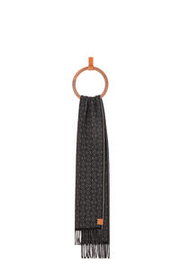LOEWE Anagram scarf in cashmere Brown/Black