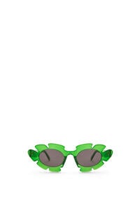 LOEWE Flower sunglasses in injected nylon Transparent Green