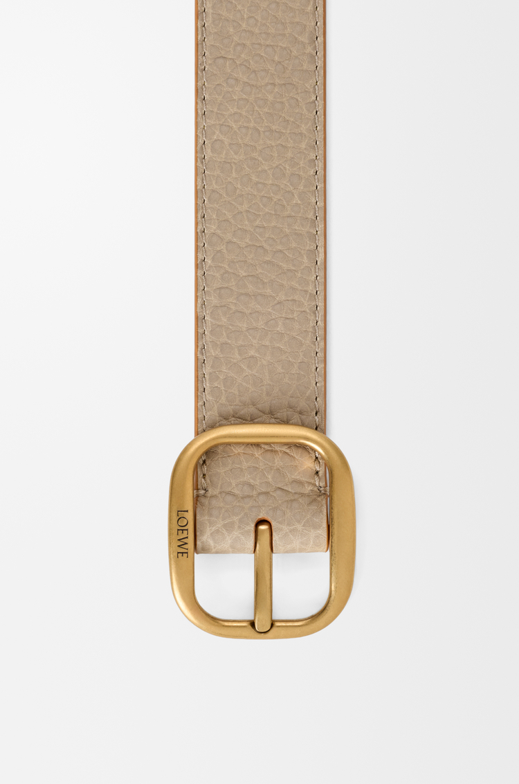 LOEWE ラウンド ソフト ベルト（サプルグレインカーフ） クレイ/ゴールド
