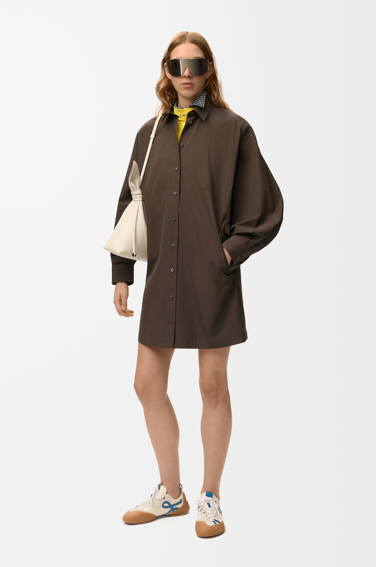 LOEWE Shirt dress in cotton Brown