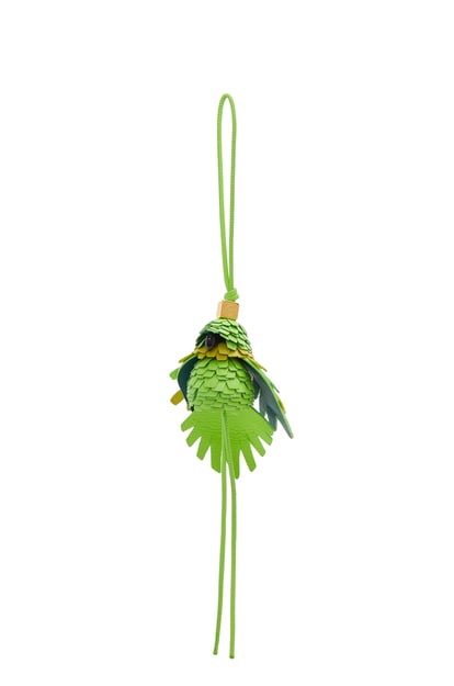 LOEWE Charm Parrot en piel de ternera  Verde Ácido/Verde Lima plp_rd