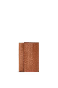 LOEWE Repeat small vertical wallet in embossed calfskin Tan pdp_rd