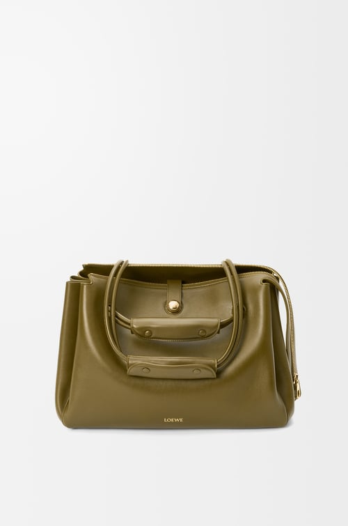 LOEWE Borsa Madrid grande in morbida pelle di vitello Oliva