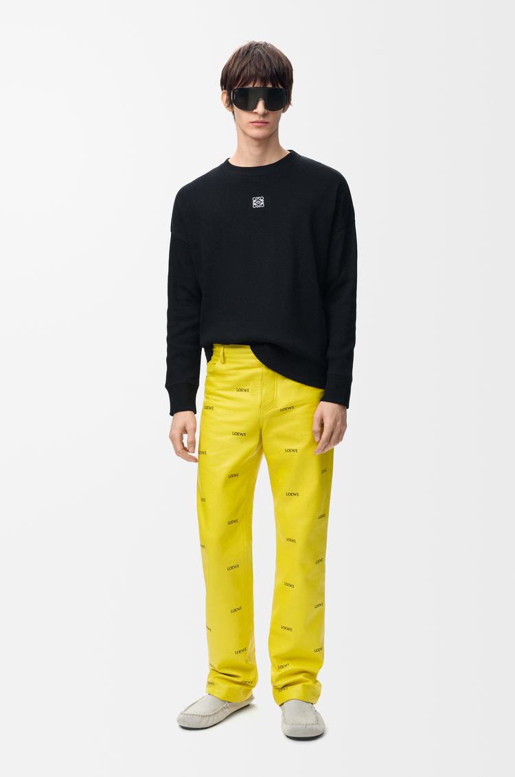 LOEWE Oversized fit long sleeve T-shirt in cotton Black