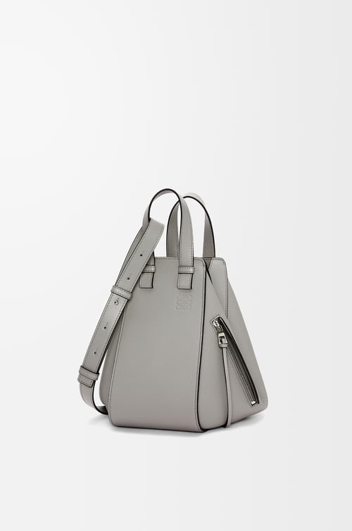 LOEWE Small Hammock bag in soft grained calfskin Pearl Grey