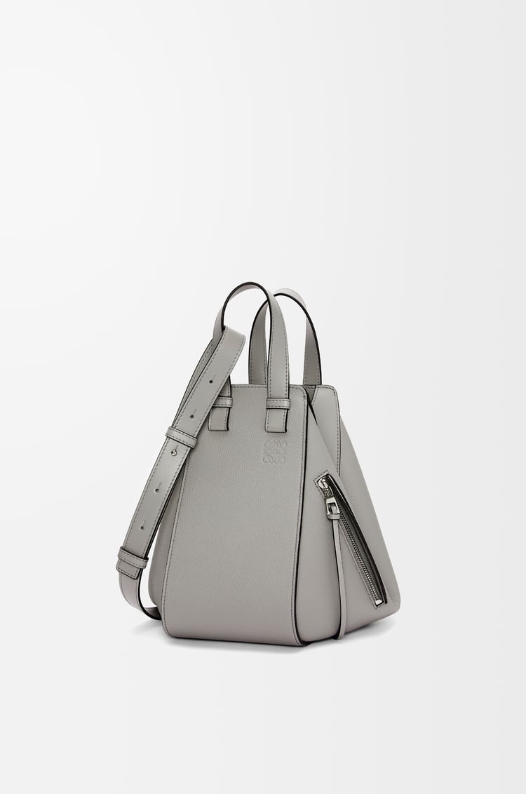 LOEWE Small Hammock bag in soft grained calfskin Pearl Grey
