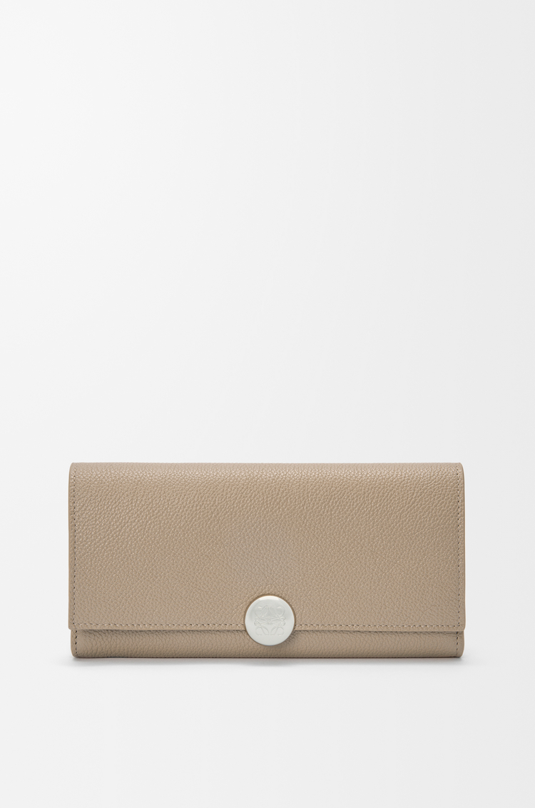 LOEWE ペブル コンティネンタルウォレット（ミニグレインカーフ） クレイ