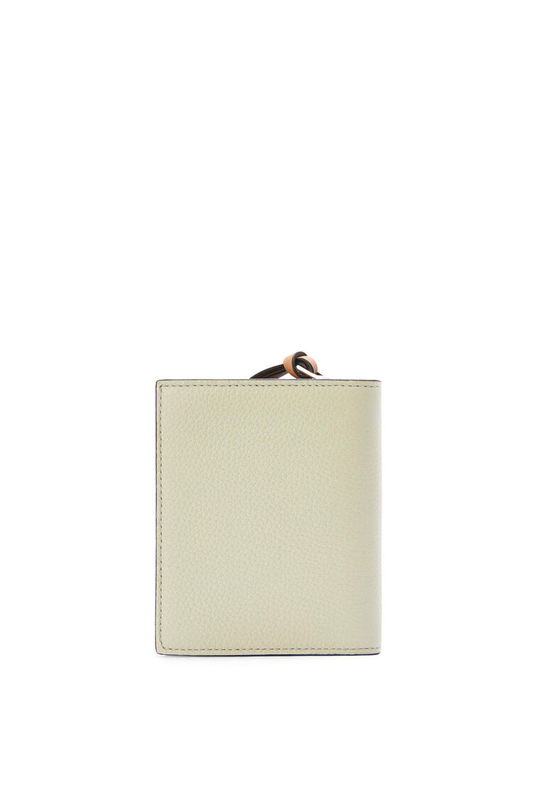 LOEWE Compact zip wallet in soft grained calfskin Marble Green/Ash Grey