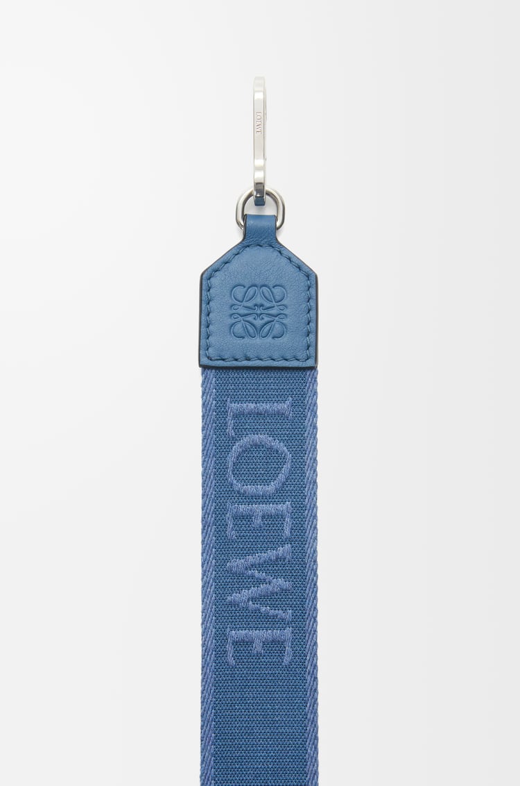 LOEWE LOEWE strap in cotton and calfskin Denim Blue