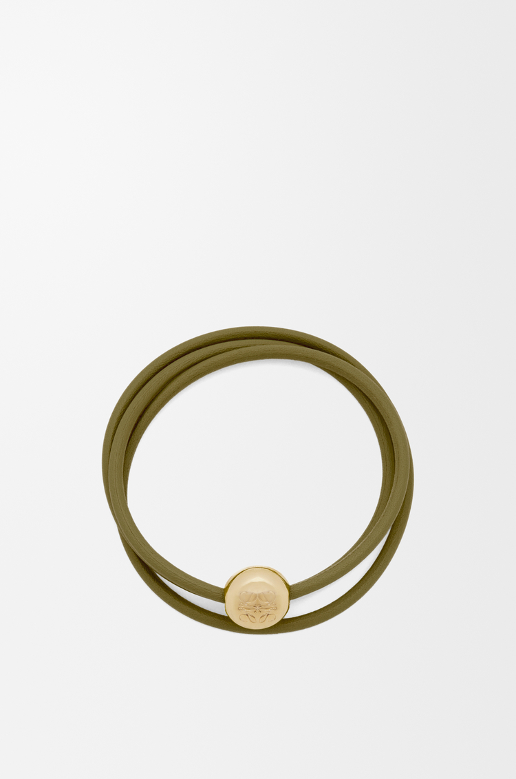 LOEWE Pebble bracelet in calfskin Olive