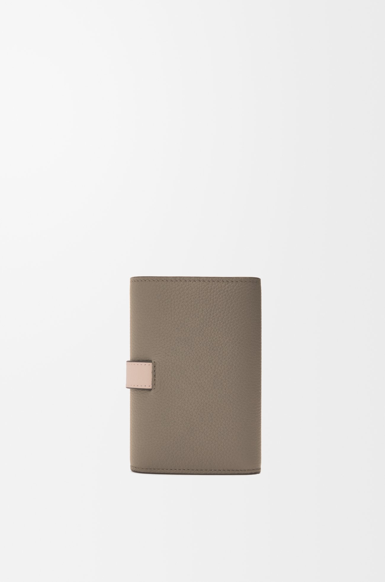 LOEWE Small vertical wallet in soft grained calfskin Taupe/Talc