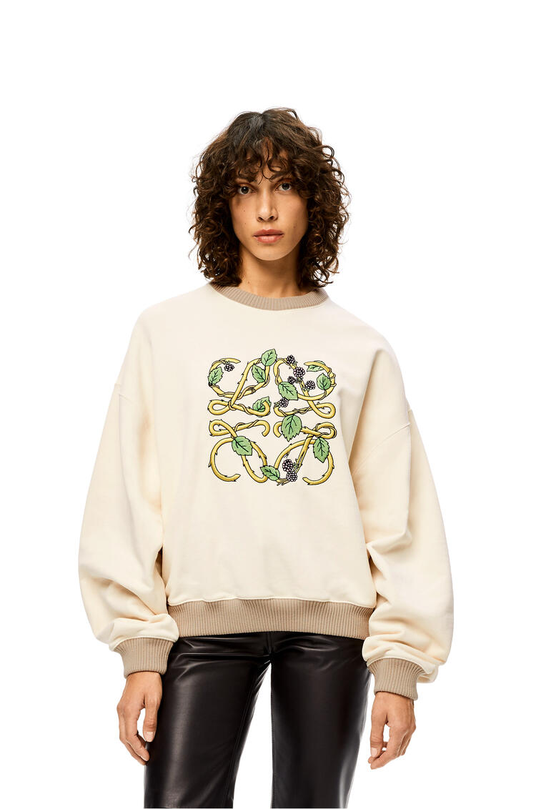 LOEWE Herbarium Anagram sweatshirt in cotton Ecru/Multicolor pdp_rd