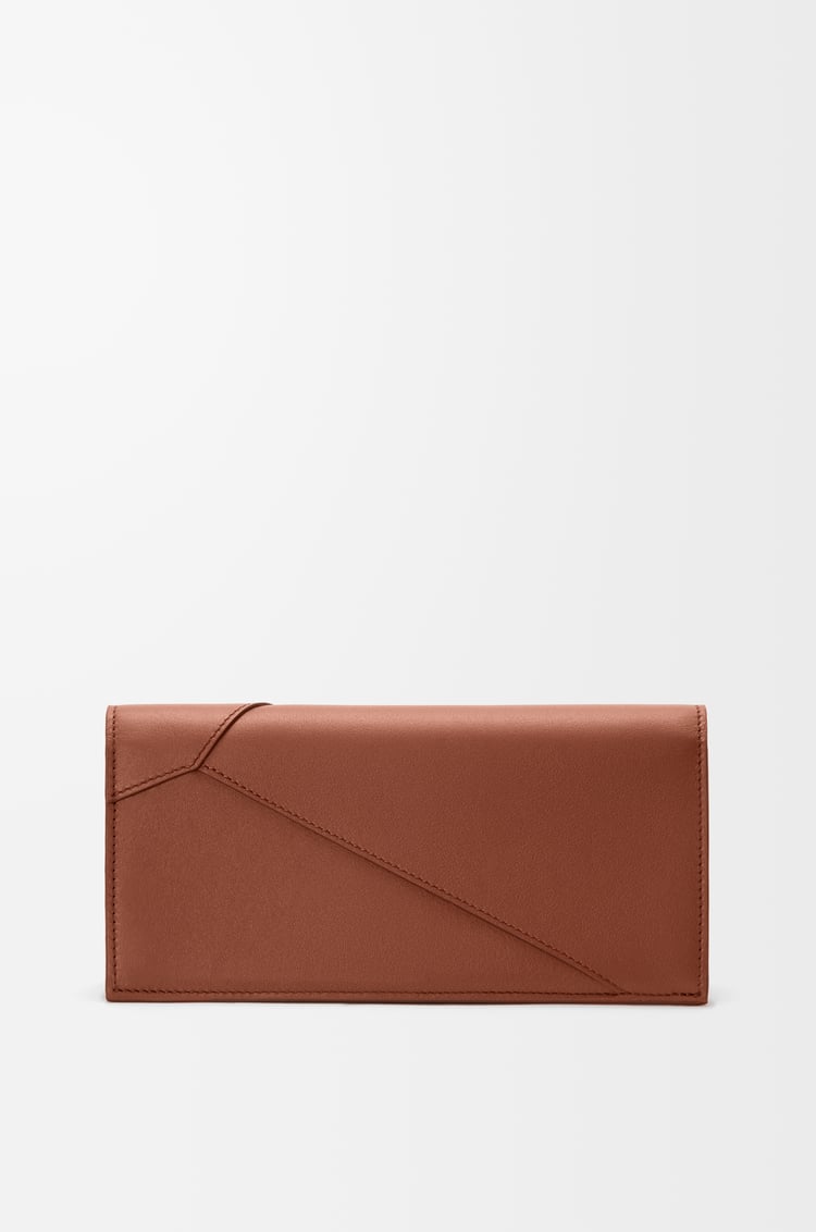 LOEWE Puzzle long horizontal wallet in classic calfskin Brownie
