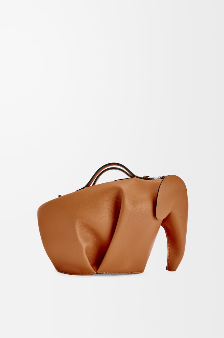LOEWE 大型經典小牛皮小象包 棕褐色
