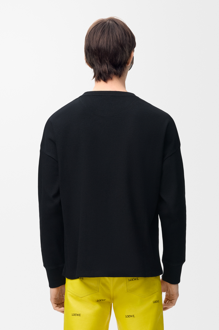 LOEWE Oversized fit long sleeve T-shirt in cotton Black