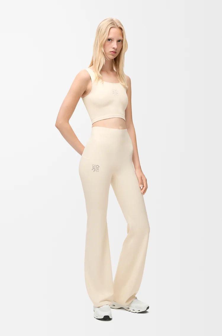 LOEWE Brassière sans couture en jersey technique Ivoire