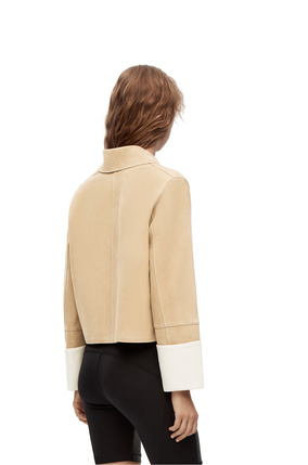 LOEWE Button jacket in suede Gold