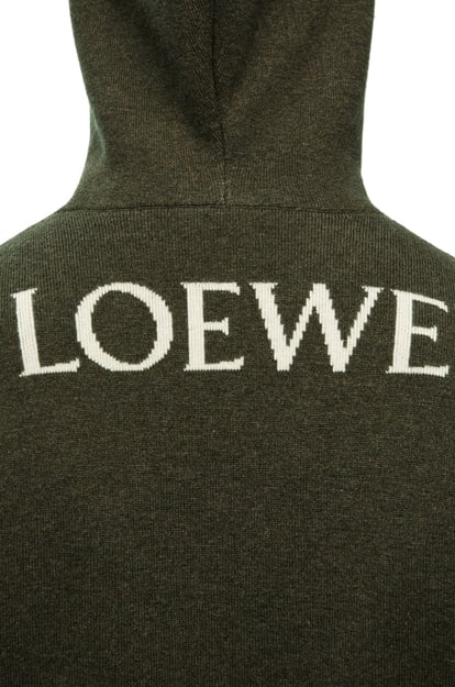 LOEWE Hoodie in wool Khaki/White plp_rd