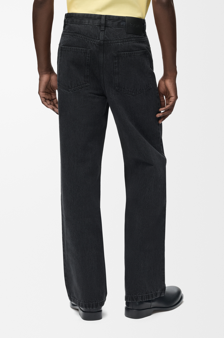 LOEWE Pantalón vaquero holgado Anagram en denim Negro