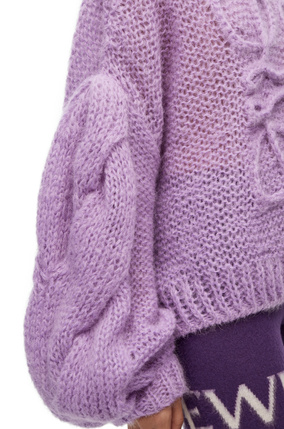 LOEWE 애너그램 스웨터 - 모헤어 Parma Violet