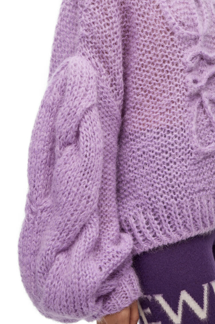 LOEWE Anagram sweater in mohair Parma Violet