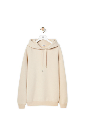 LOEWE Oversize hoodie in cashmere Ecru