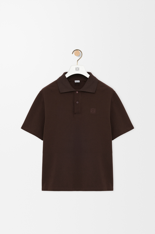 LOEWE 棉质 Polo 衫 深棕色