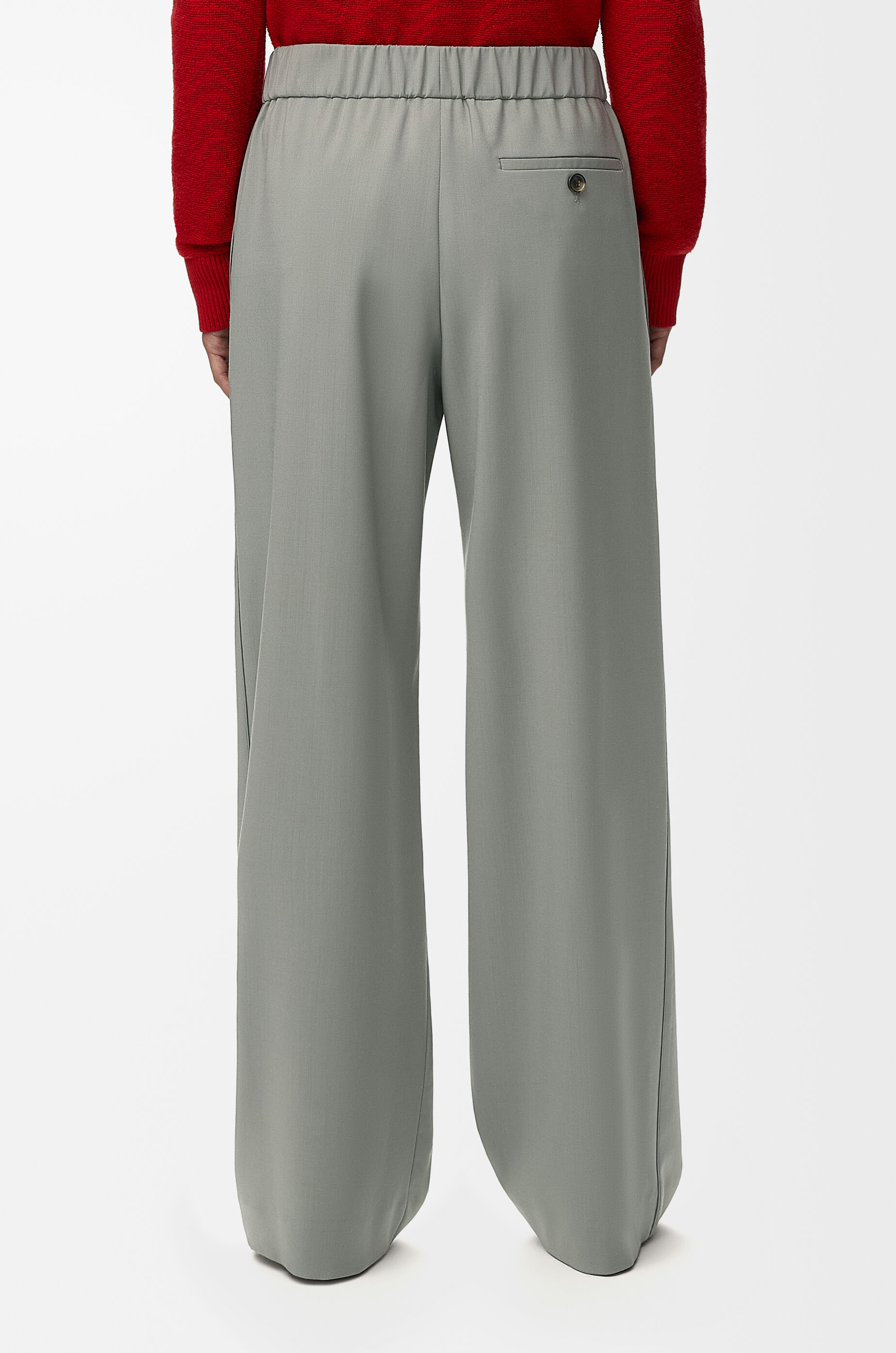Elasticated trousers in wool Green - LOEWE USA Official Website