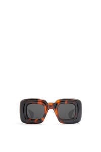 LOEWE Inflated rectangular sunglasses in nylon 哈瓦那棕