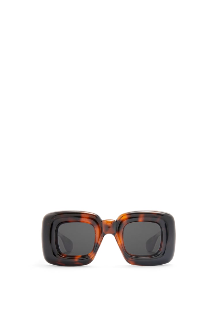 LOEWE Gafas de sol Inflated estilo rectangular en nailon Marrón Habano