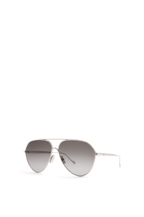 LOEWE Pilot sunglasses in metal Shiny Palladium/Smoke plp_rd